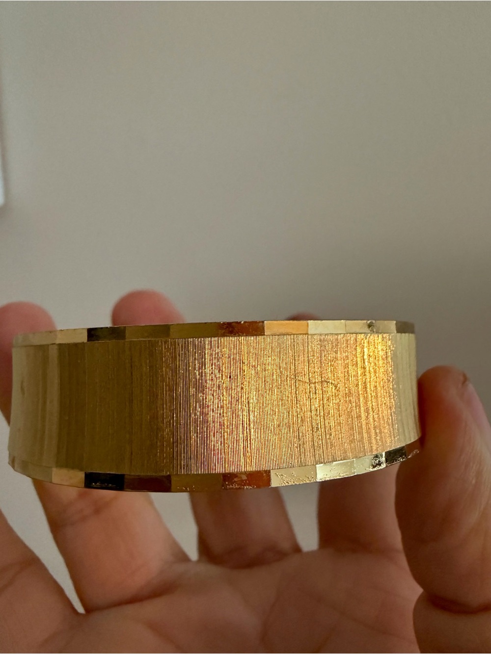Monet Gold-Tone Textured Bracelet vintage satin finish design good condition